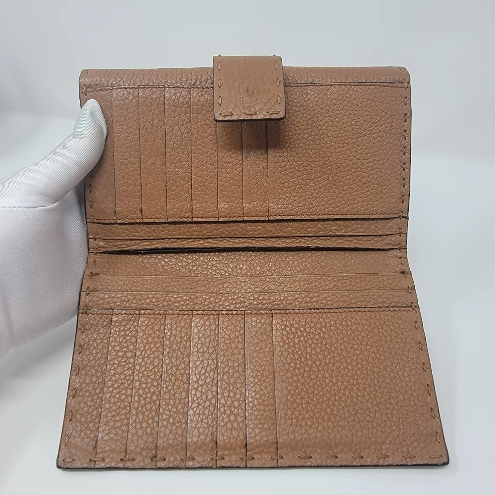 FENDI Peekaboo Selleria Leather Long Wallet - Picture 5 of 10